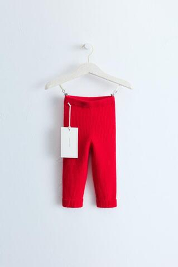 ZARA TIMELESS — ЛЕГИНСЫ ИЗ 100% КАШЕМИРА, КРАСНЫЙ