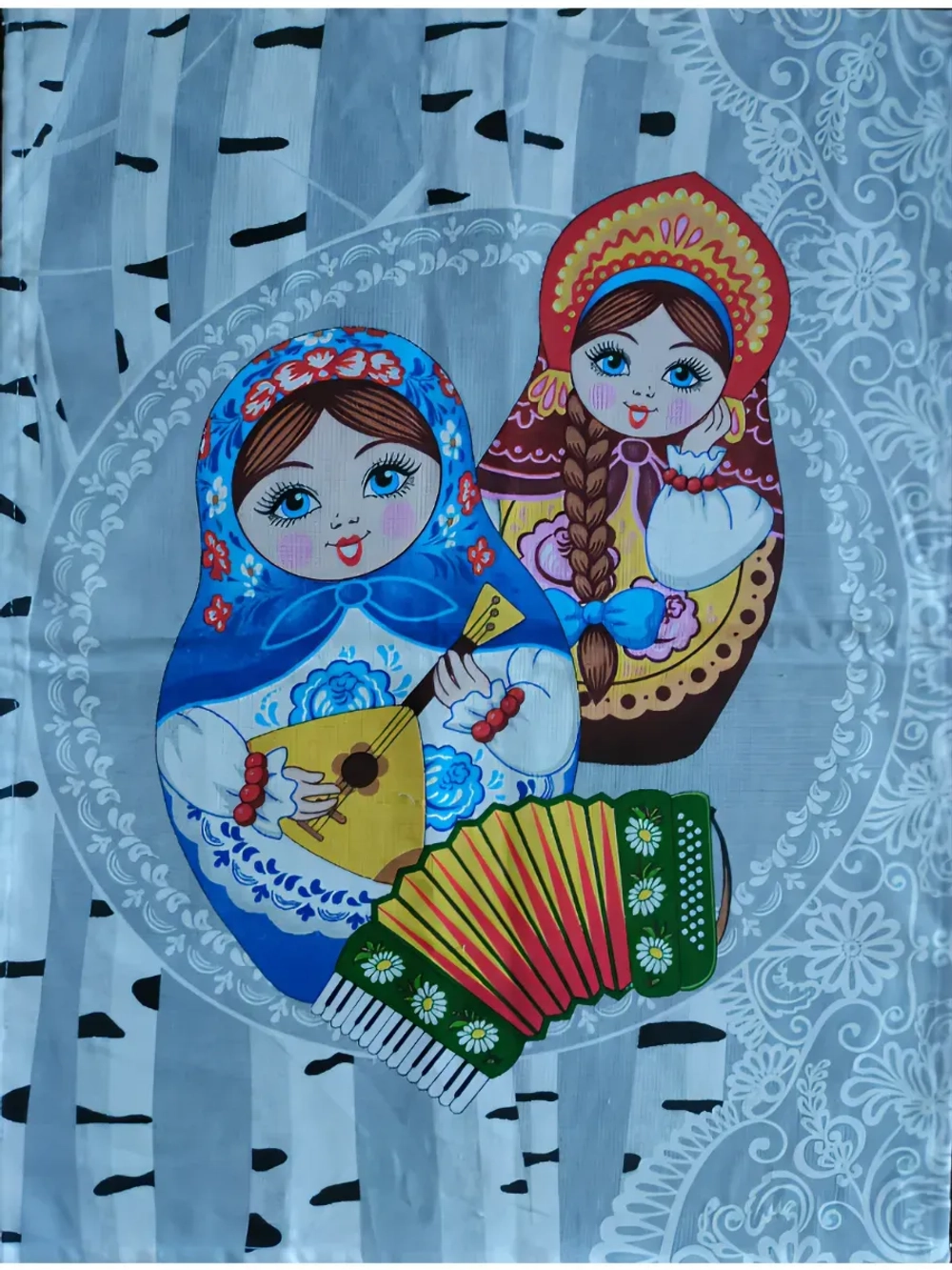Полотенце кухонное "Матрешка" (набор 3шт)