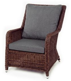 "Гляссе" кресло плетеное из искусственого ротанга, цвет коричневый