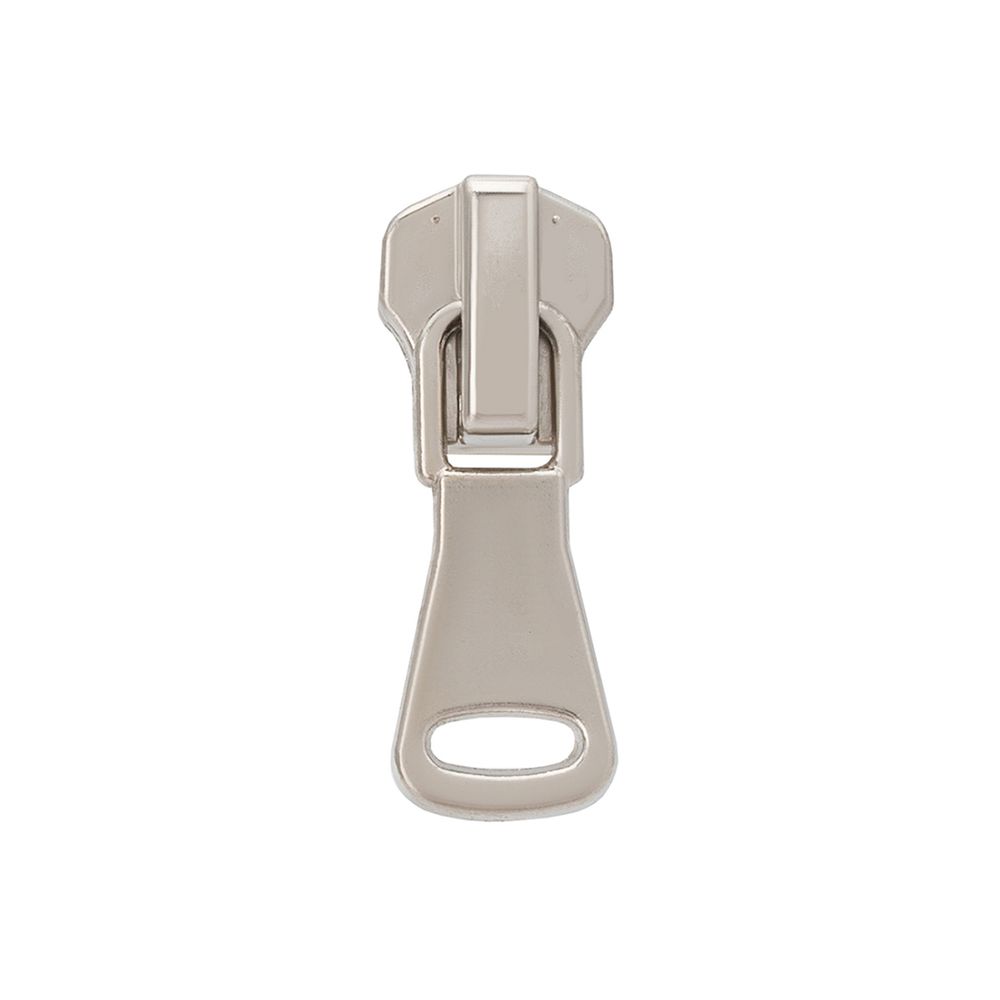 Слайдер (замок) для молнии металл Т5 (5 мм), автомат, никель, M-51607, 20 шт