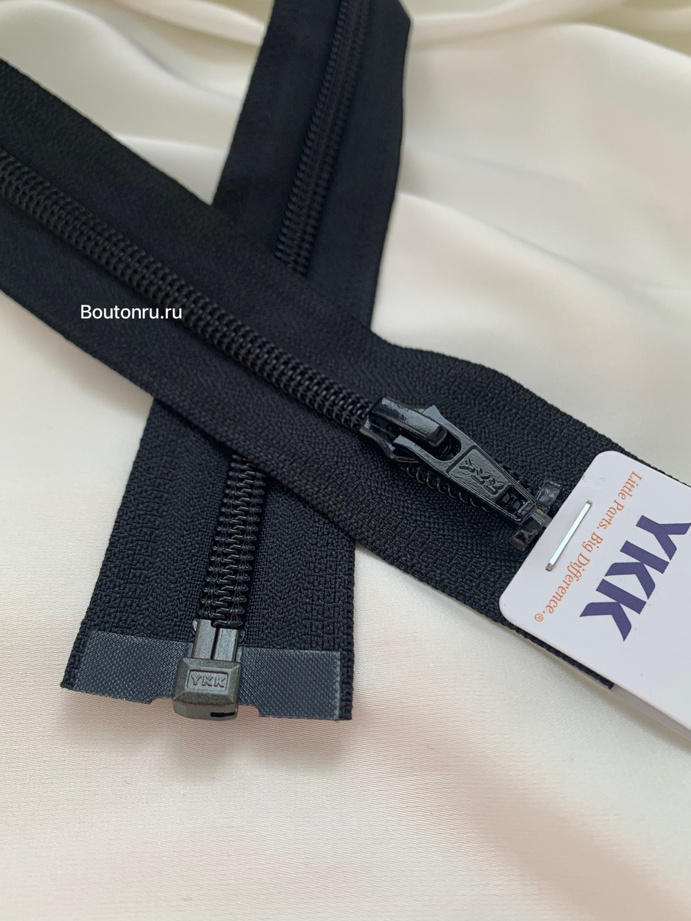 Молния YKK витая разъемная плоская тип 5, черная 580