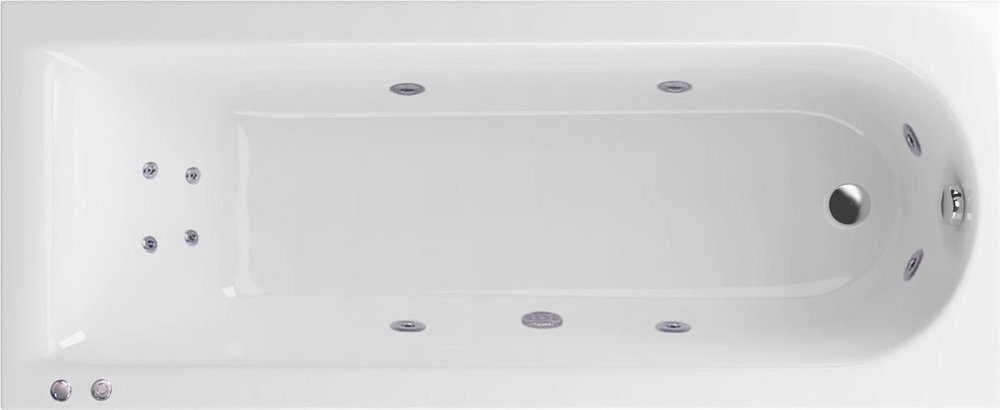 Акриловая ванна Excellent Actima Aurum Hydro+ 150х70 см WAEX.AUR15.HYDRO+.CR с гидромассажем, белая