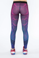 Лосины компрессионные Snake QOZA, сиреневый, р.xs-xl