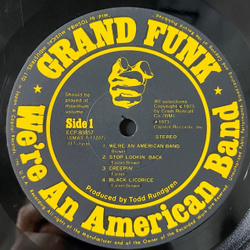Винтажная виниловая пластинка LP Grand Funk Railroad We Are An American Band (Japan 1973) (No Obi)