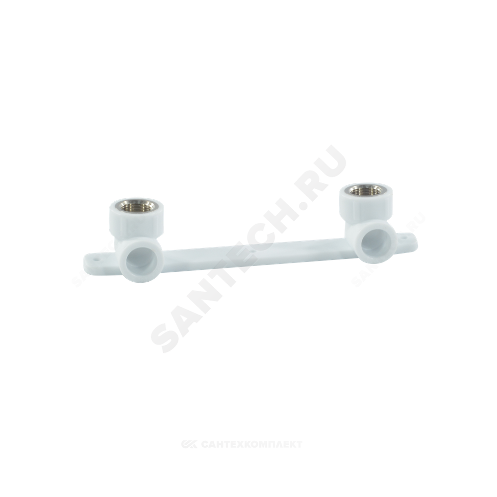 Планка монтажная PP-R белая Дн 20х1/2" ВР под смеситель с водорозетками VALFEX 10124020