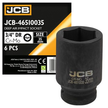 Головка ударная глубокая 3/4'', 35мм (6гр.) JCB JCB-46510035