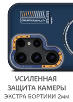 Дизайнерский чехол из мягкого пластика для SAMSUNG GALAXY S23 ULTRA с MagSafe и усиленной защитой камеры