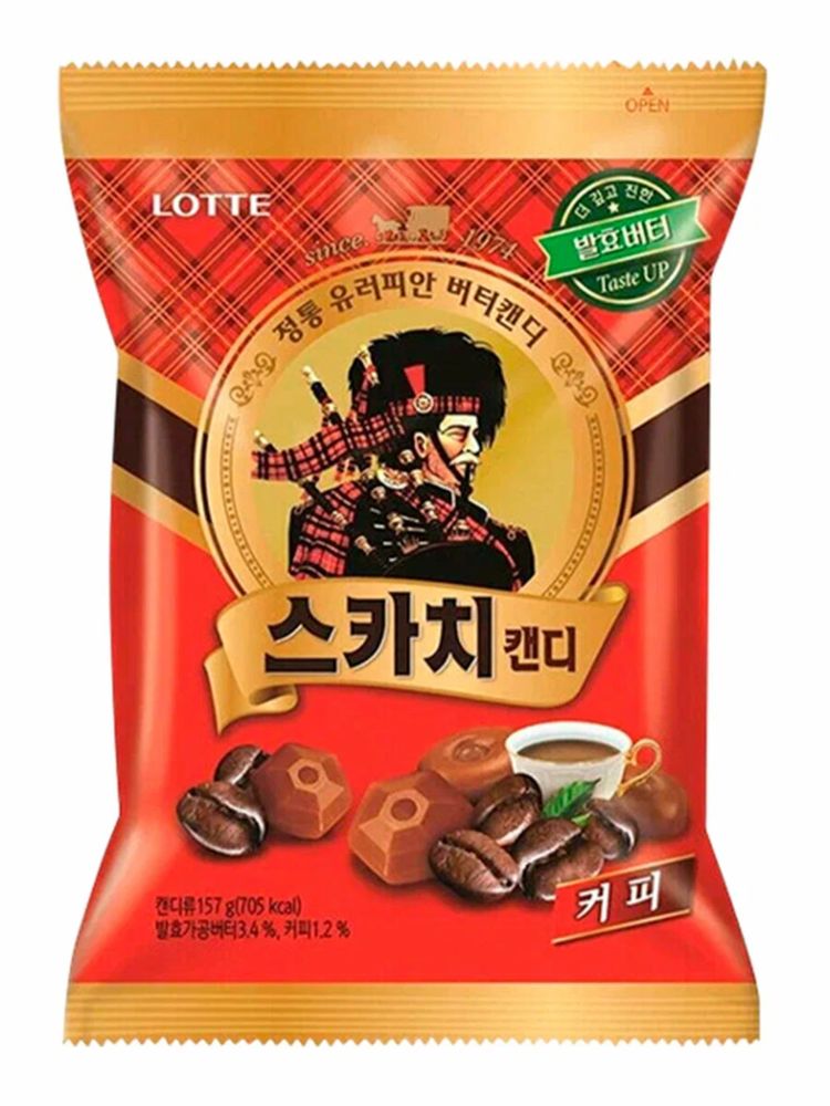 Карамель Lotte Скотч Кофе 157 г, 3 шт