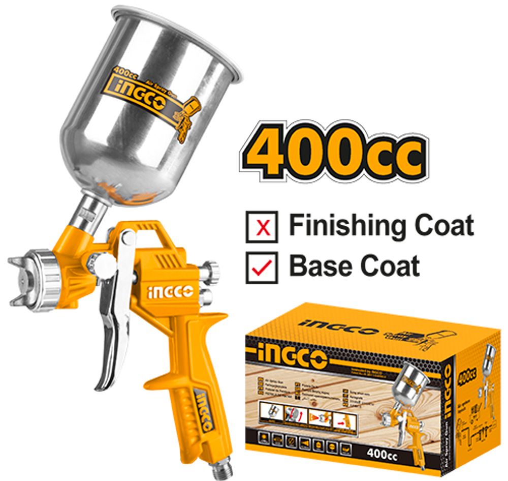 Краскопульт пневматический 400мл. 1,5мм INGCO ASG4041