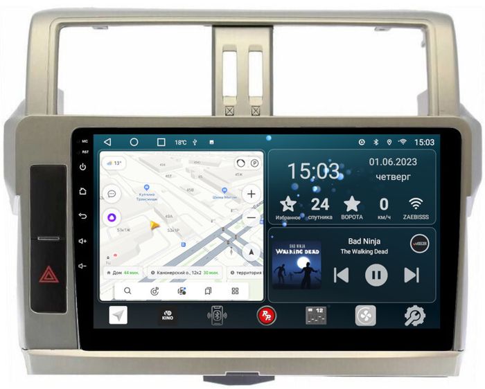 Магнитола для Toyota Land Cruiser Prado 150 2014-2017 - Redpower 265 Android 10, Быстрая, CarPlay, SIM-слот