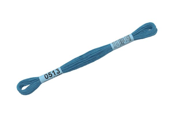 Мулине Gamma 100% хлопок, цв.0513 синий, 24 мотка по 8 метров