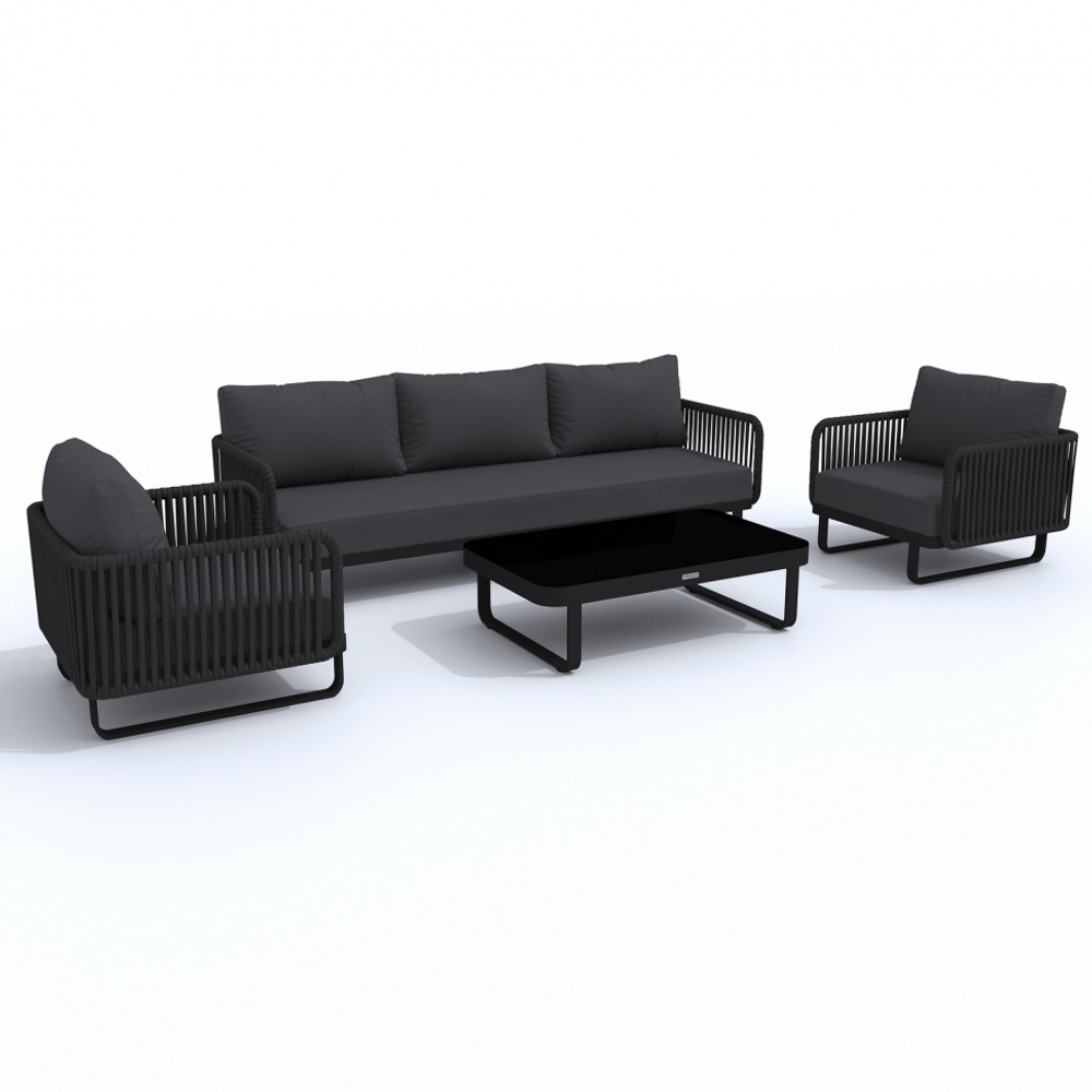 Лаунж зона Ideal Patio БЕЛЛИСА с трехместным диваном - антрацит
