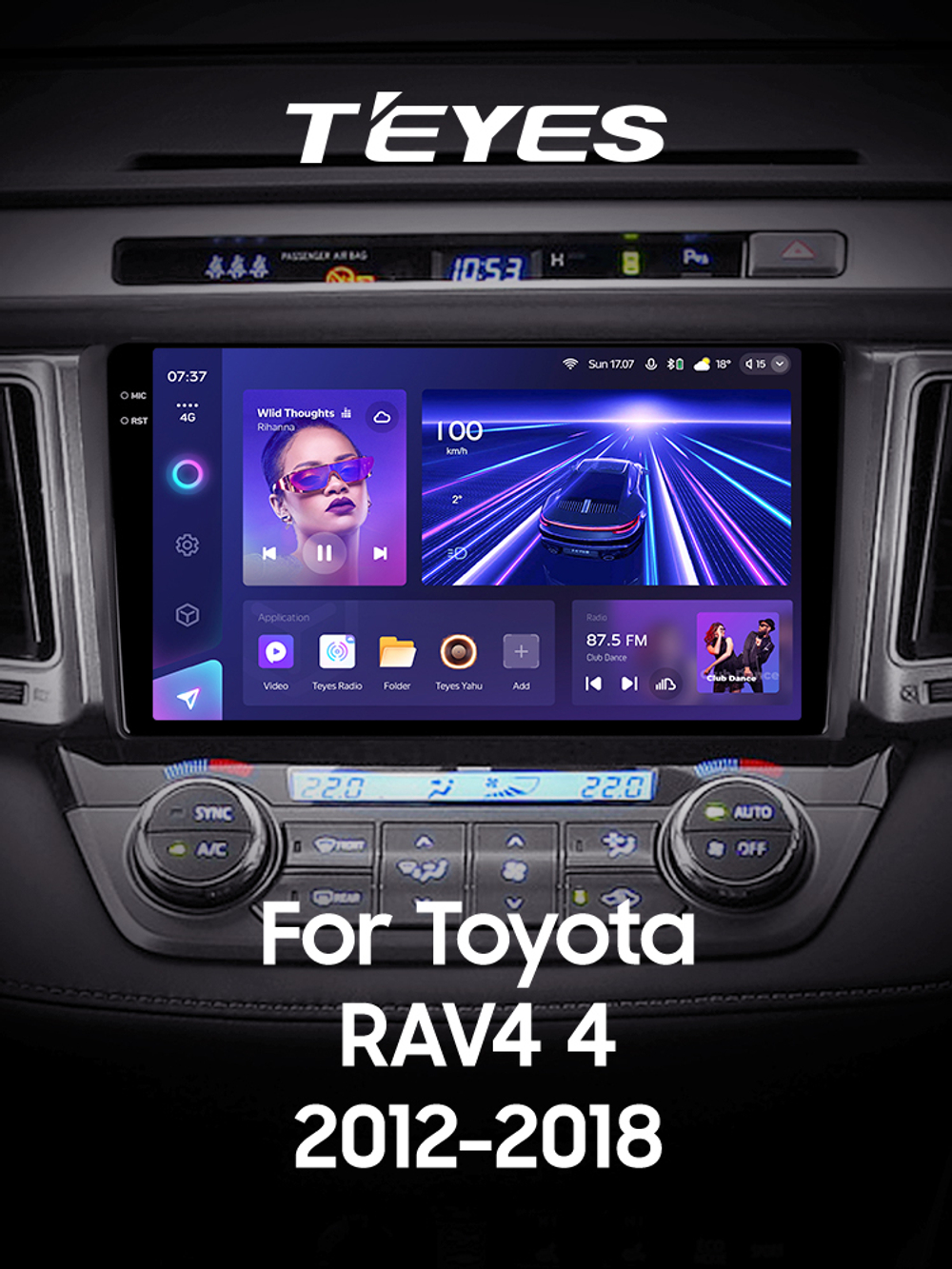 Teyes CC3 2K 9"для Toyota RAV4 2012-2018 (прав)