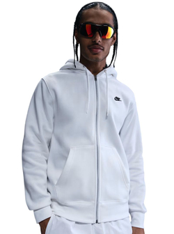 Куртка теннисная Nike Club Full-Zip Fleece - white/white/black