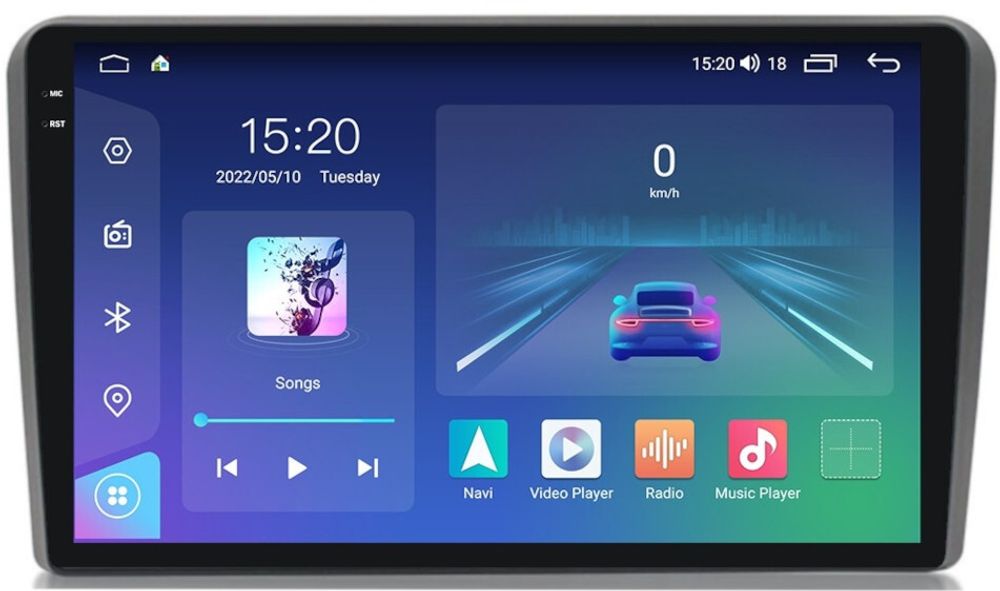 Магнитола для AUDI A3 2003-2012 - Parafar PF903U2K на Android 13, Быстрая, QLED+2K, CarPlay, 4G SIM-слот