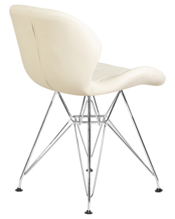 Стул обеденный DOBRIN BUTTERFLY CHROME, ножки хром, цвет кремовый