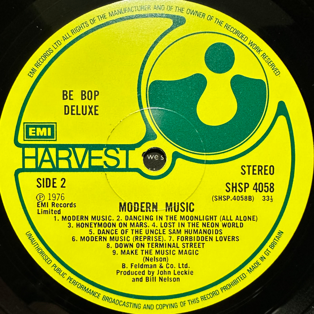 Be Bop Deluxe- Modern Music (Англия 1976г.)