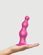 Розовая насадка Strap-On-Me Dildo Plug Beads size L (Цвет: розовый)