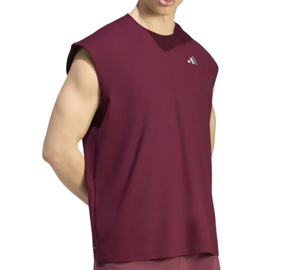 Теннисная футболка Adidas Oversized Sleeveless - maroon