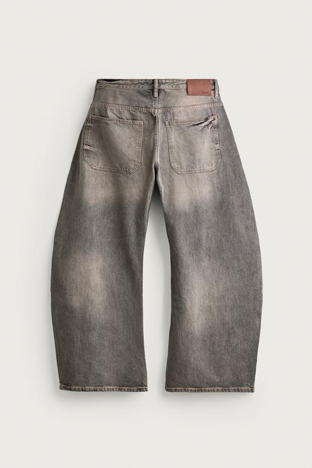ZARA ДЖИНСЫ LOOSE BARREL FIT, СЕРЫЙ