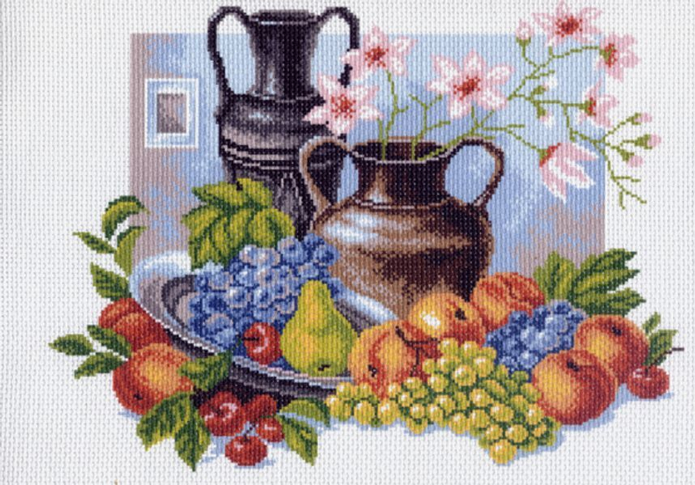 "Натюрморт с кувшинами"-0601 канва с рисунком