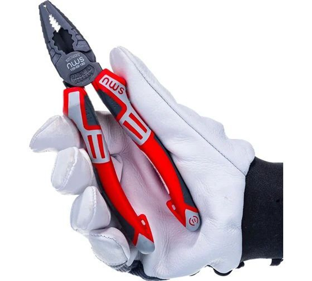 NWS Пассатижи 180 мм CombiMax, покрытие TitanFinish, рукоятки SoftGripp 3K
