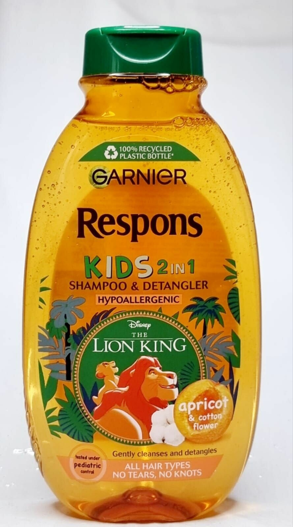 Детский шампунь Garnier Respons Kids 2-в-1 Hypoallergenic Apricot & Cotton Flower с экстрактами абрикоса и хлопка 250 мл (Из Финляндии)