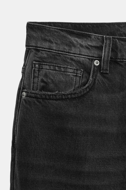ZARA ДЖИНСЫ ИЗ КОЛЛЕКЦИИ ZW РАСКЛЕШЕННЫЕ СО СРЕДНЕЙ ПОСАДКОЙ, ЧЕРНЫЙ