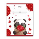 Тетрадь ученическая школьная, выборочный лак, A5+ 12 л. на скобе 65 г/м², белизна 100%, 25 шт, клетка, 000700 Ми-ми-машки, Светоч 12ТЕТк-003
