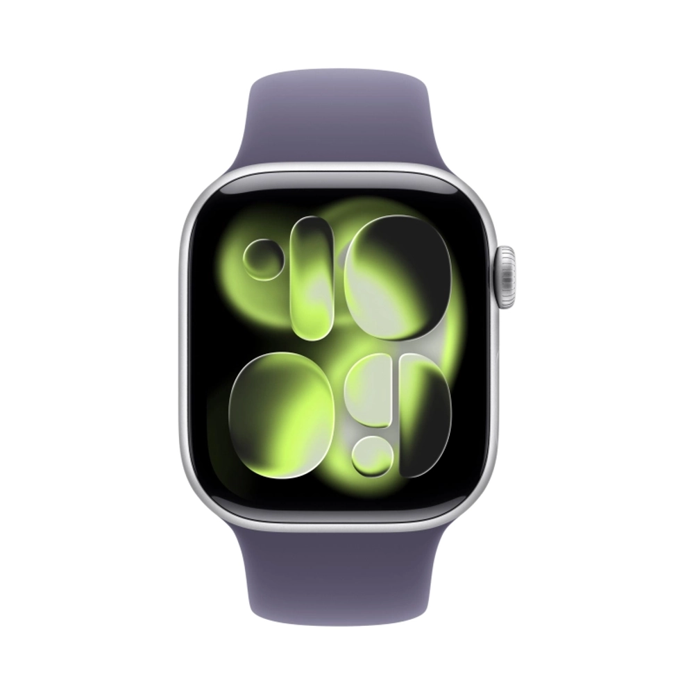 Apple Watch S11 42 mm Aluminium Silver case | Purple Fog Sport band, M/L