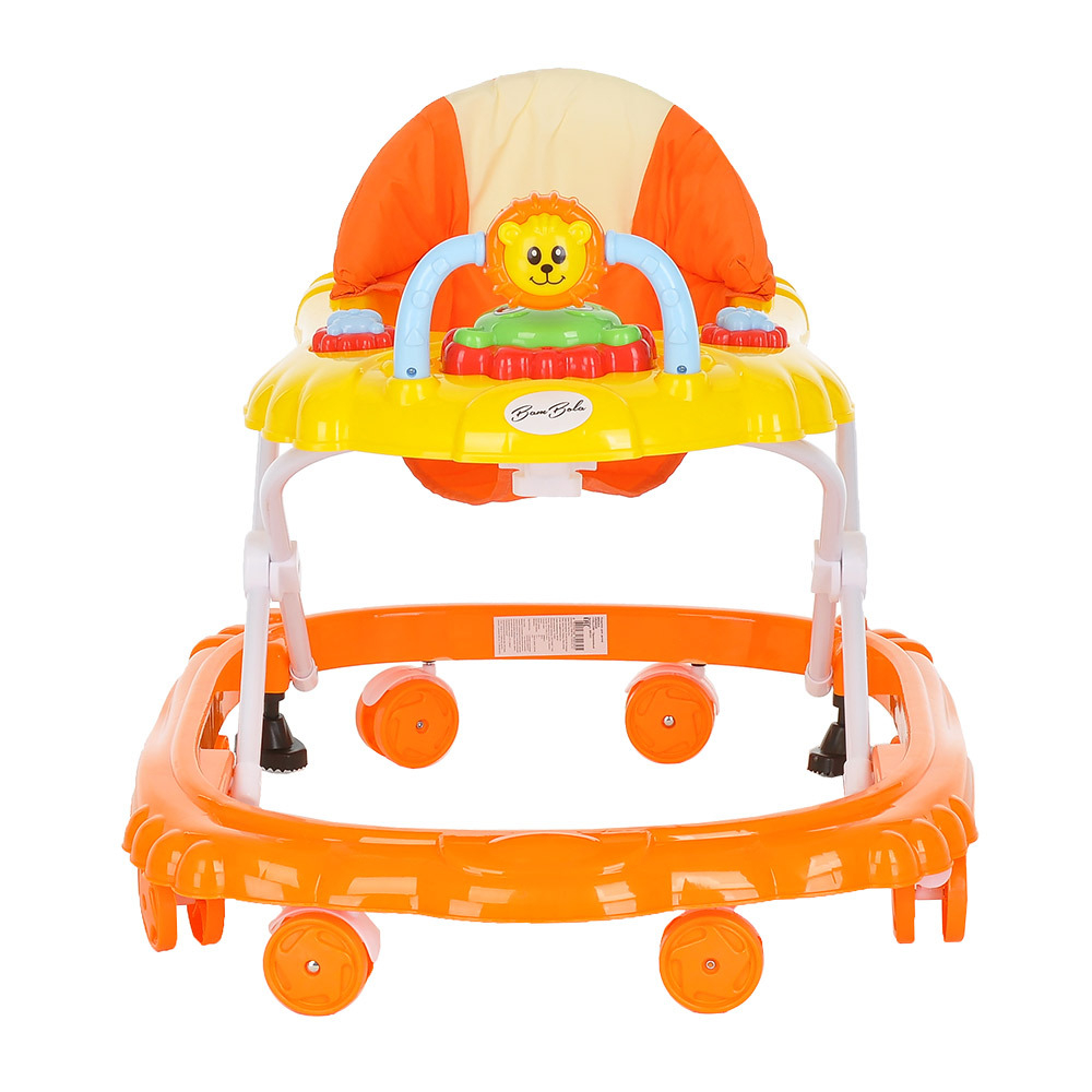 BAMBOLA Ходунки Мишка (8 колес,игрушки,муз) (63*57*55) Orange+Yellow/Оранжевый