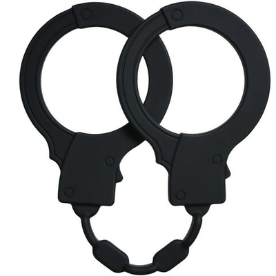 Тянущиеся силиконовые наручники Stretchy Cuffs Black (черный) (Цвет: черный)