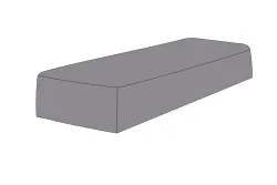 Защитный чехол на шезлонг (L408) 209×95×59 см, цвет темно-серый