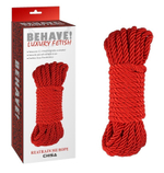 Красная веревка для шибари Reatrain Me Rope - 10 м. (Цвет: красный)