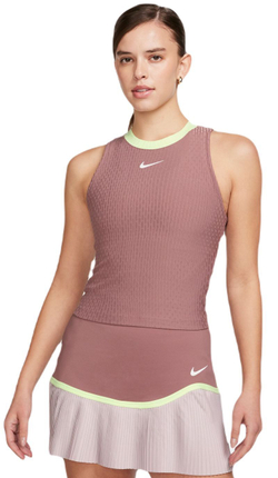 Женский топ теннисный Nike Court Slam Dri-Fit Tennis Tank Top - smokey mauve/smokey mauve/white