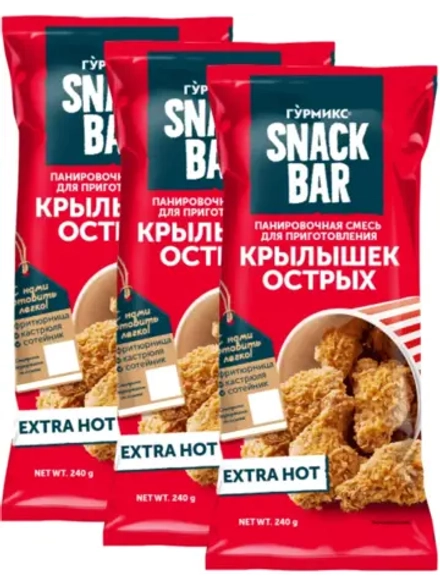 Панировочная смесь для крылышек острых 240 г * 3 шт