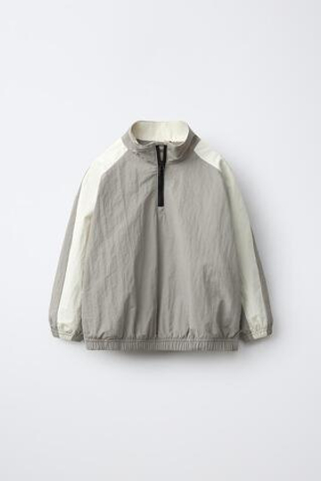 ZARA ТЕХНИЧЕСКАЯ КУРТКА НА МОЛНИИ, СЕРЫЙ