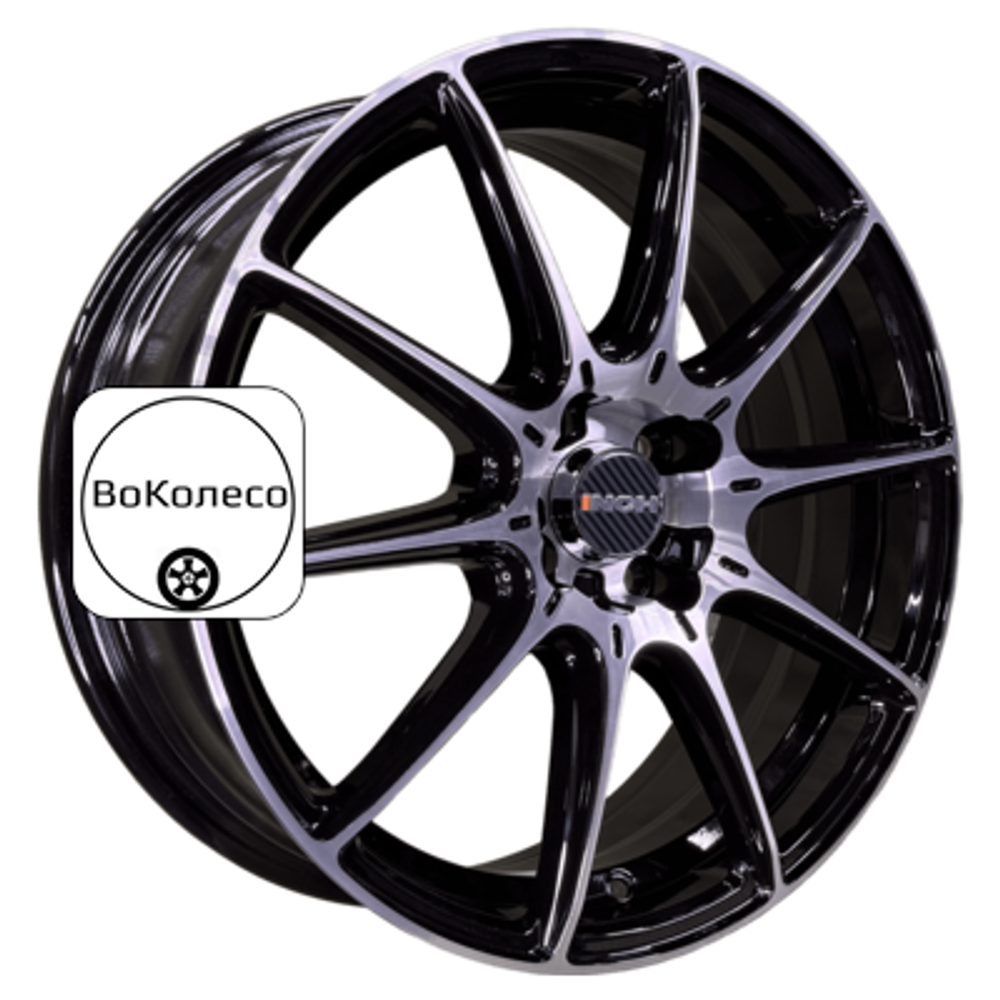 6,5x17/5x112 ET44 D66,5 FA8537 Gloss Black Machined Face (ZJH) FlowForming INCH