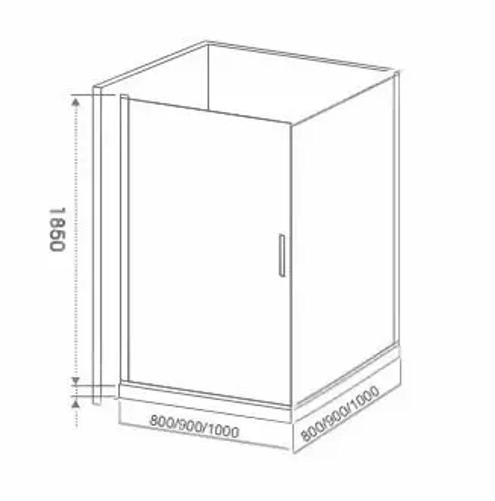 Душевой уголок Bas Mokka DR 80*80*185 без поддона