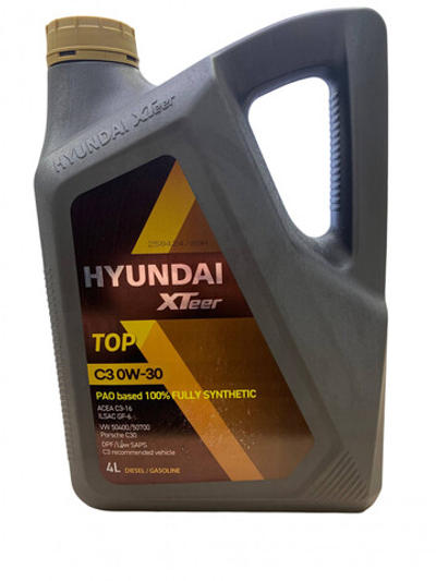 Масло моторное синт. HYUNDAI  XTeer TOP C3 0W30, 4 л 1041102