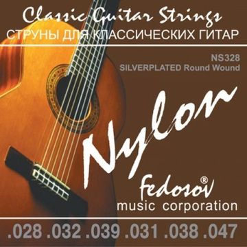 Струны для классической гитары, посеребр.медь, 28-47, Fedosov NS328 Silverplated Round Wound