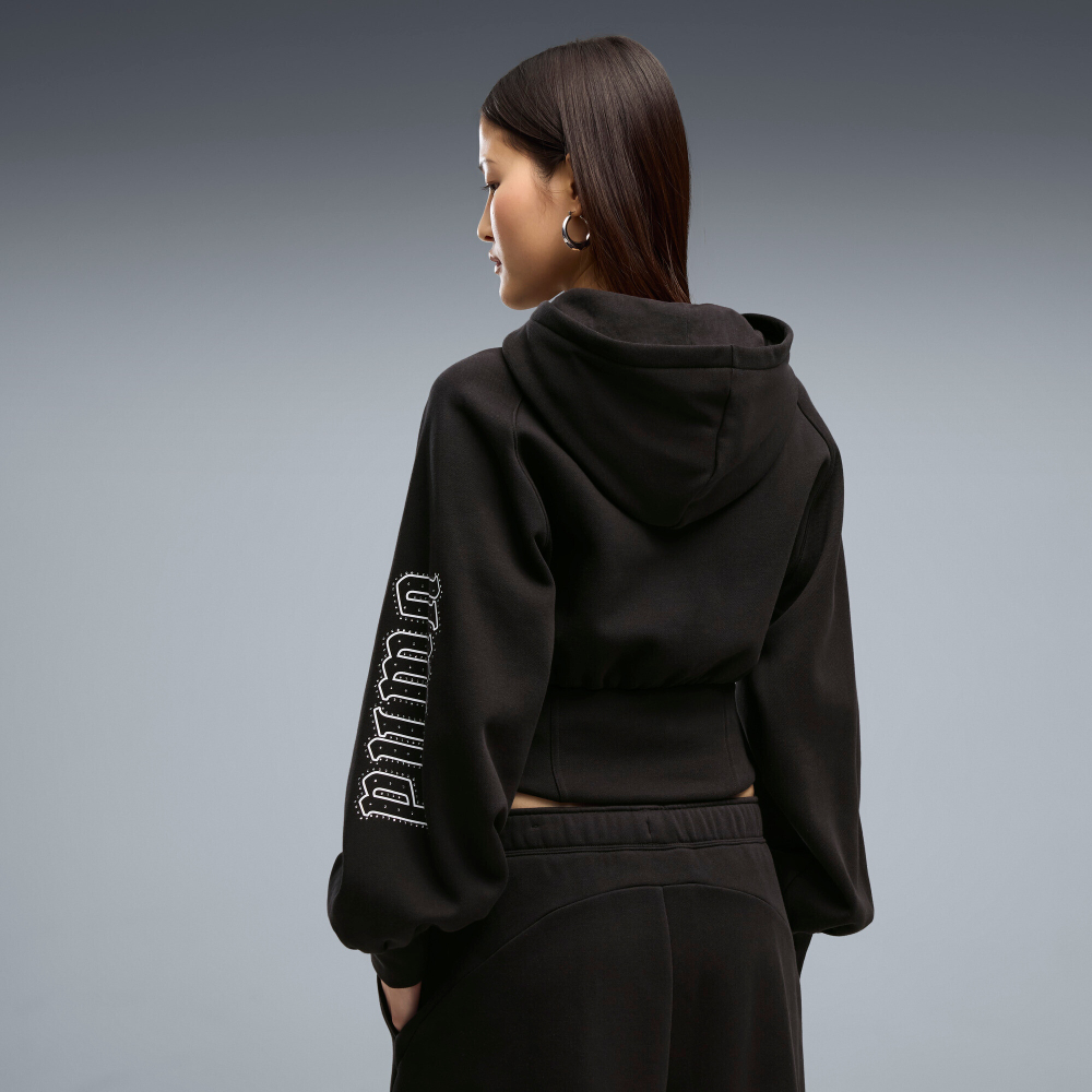 Толстовка женская PUMA STREET GLAM Bedazzled FZ Balloon Sleeve Hoodie FL