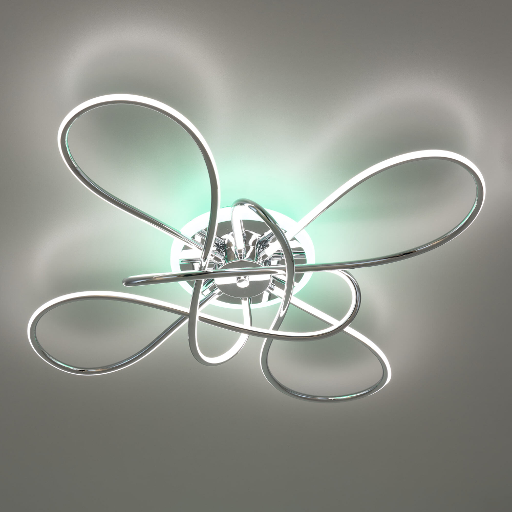 Citilux Джемини CL229B141E LED RGB Люстра с пультом Хром