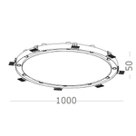 Светильник встраиваемый LED 60W 3000K