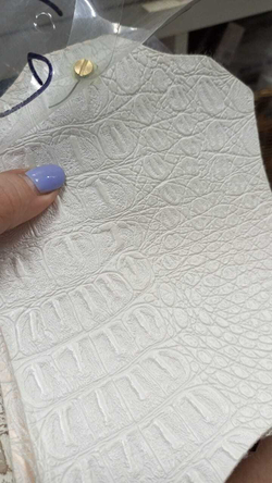 Искусственная кожа KVS 218 Croco white (Кроко вайт)