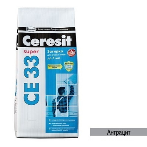 Затирка для швов Ceresit CE 33 (2кг) антрацит 13