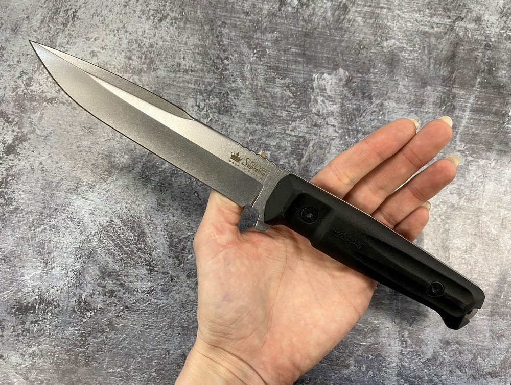 Туристический  нож Delta AUS-8 Stonewash, Kizlyar Supreme, 4650065057455