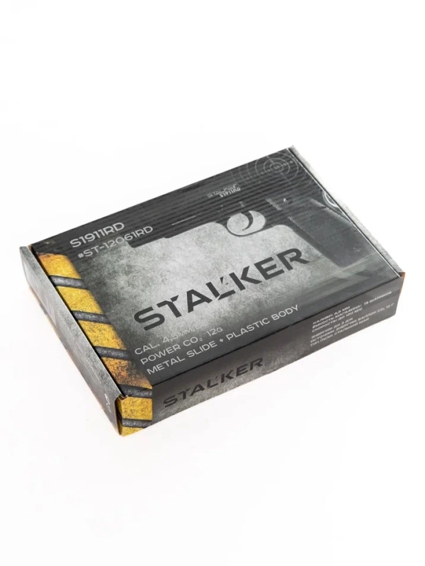 Пистолет пневм. Stalker S1911RD (аналог Colt 1911) к.4,5мм, металл-пласт,120м/с,блоуб