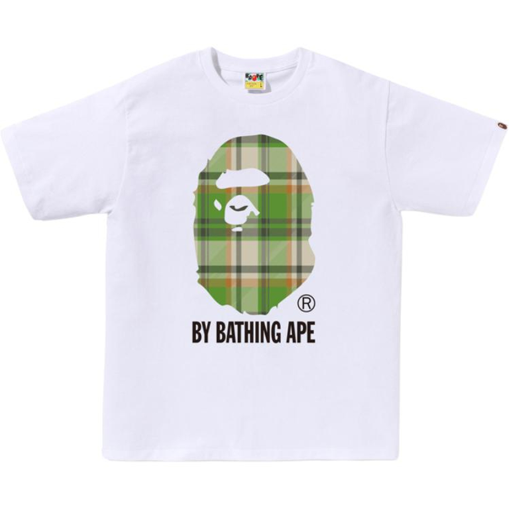 A Bathing Ape Bathing Ape Check Футболка белый зеленый