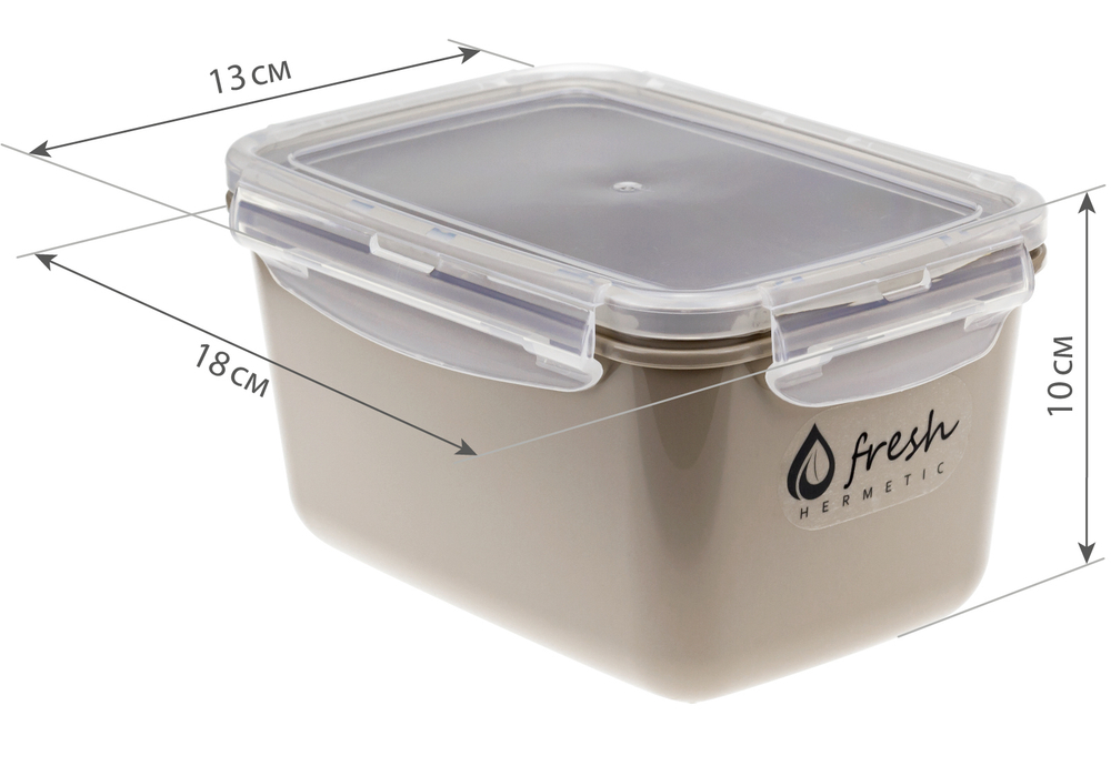Ёмкость для продуктов герметичная ФРЕШ 1,3л М1423
